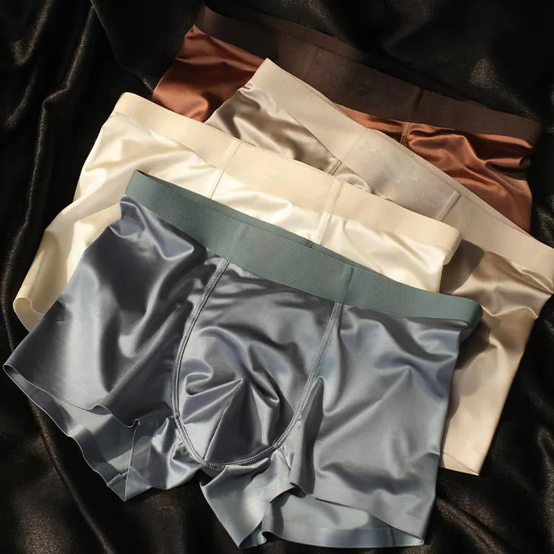 📣Luxury Ice Silk Men's Boxers|Antibacterial Silk Lining