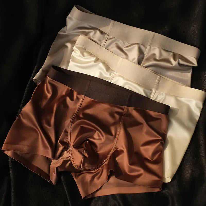 📣Luxury Ice Silk Men's Boxers|Antibacterial Silk Lining