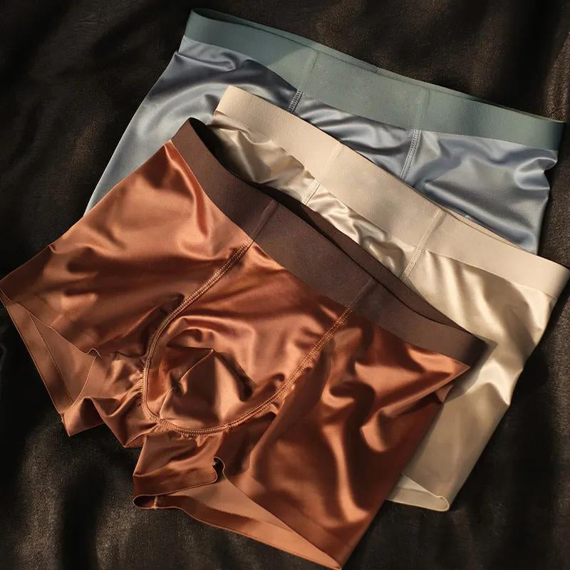 📣Luxury Ice Silk Men's Boxers|Antibacterial Silk Lining