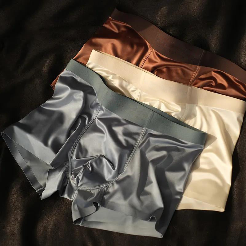 📣Luxury Ice Silk Men's Boxers|Antibacterial Silk Lining