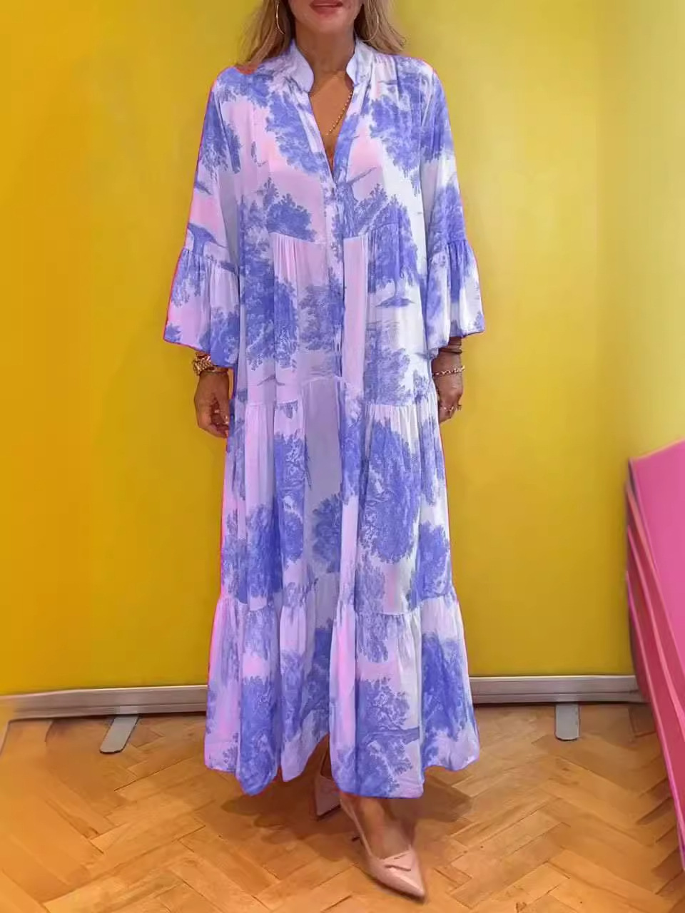 Floravienne™ | Floral Print Dress with Timeless Grace