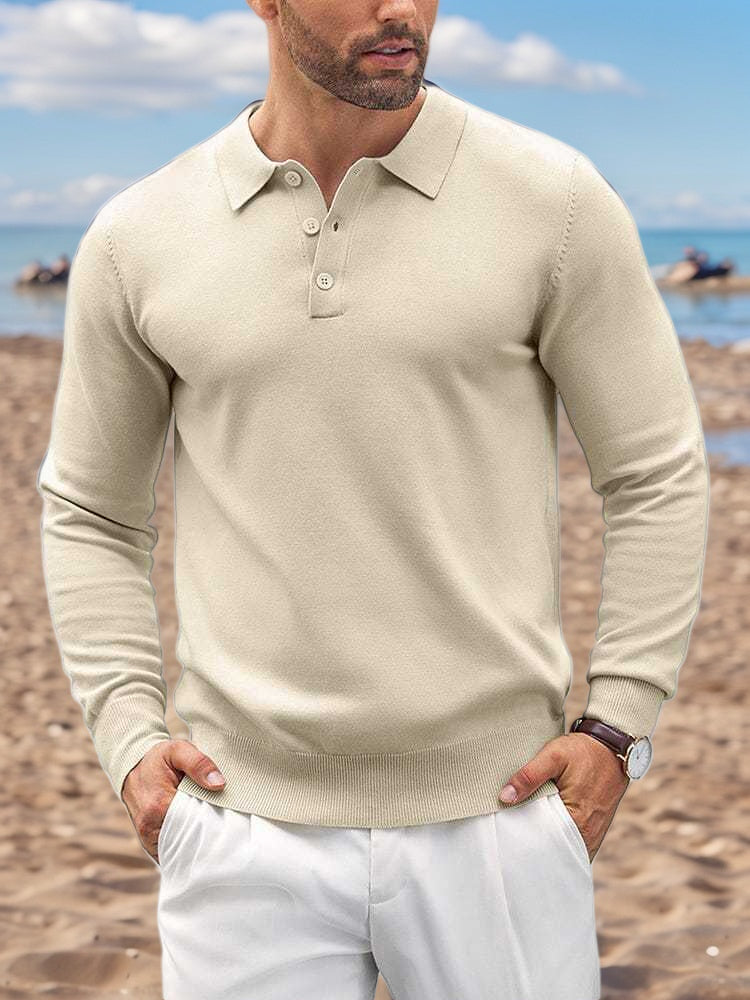 Men‘s Comfortable Casual Knit Polo Shirts