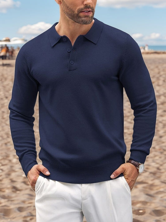 Men‘s Comfortable Casual Knit Polo Shirts