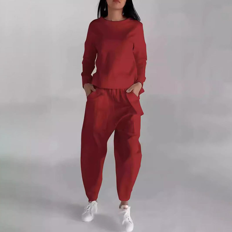 Sporty-casual women's suit with many pockets💖