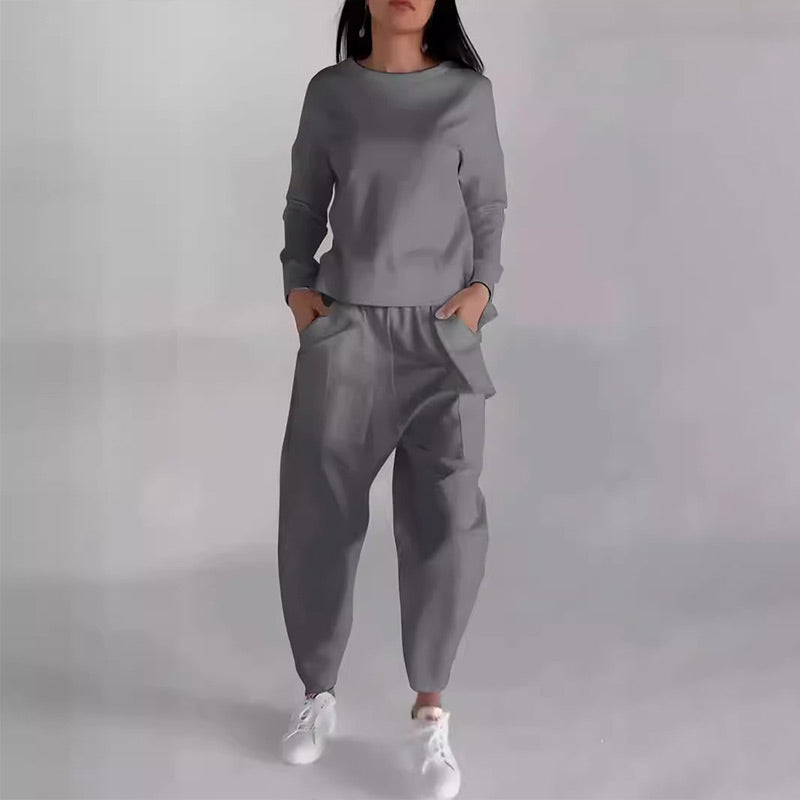 Sporty-casual women's suit with many pockets💖